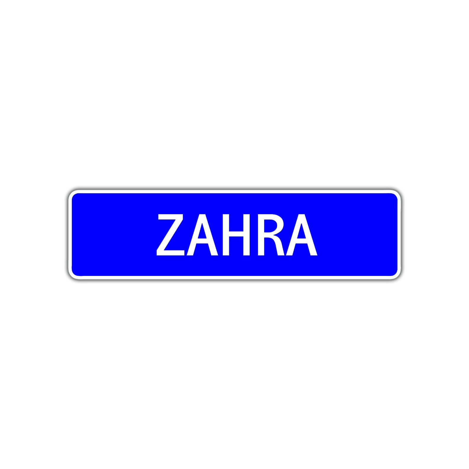 Zahra Street Metal Sign Plate