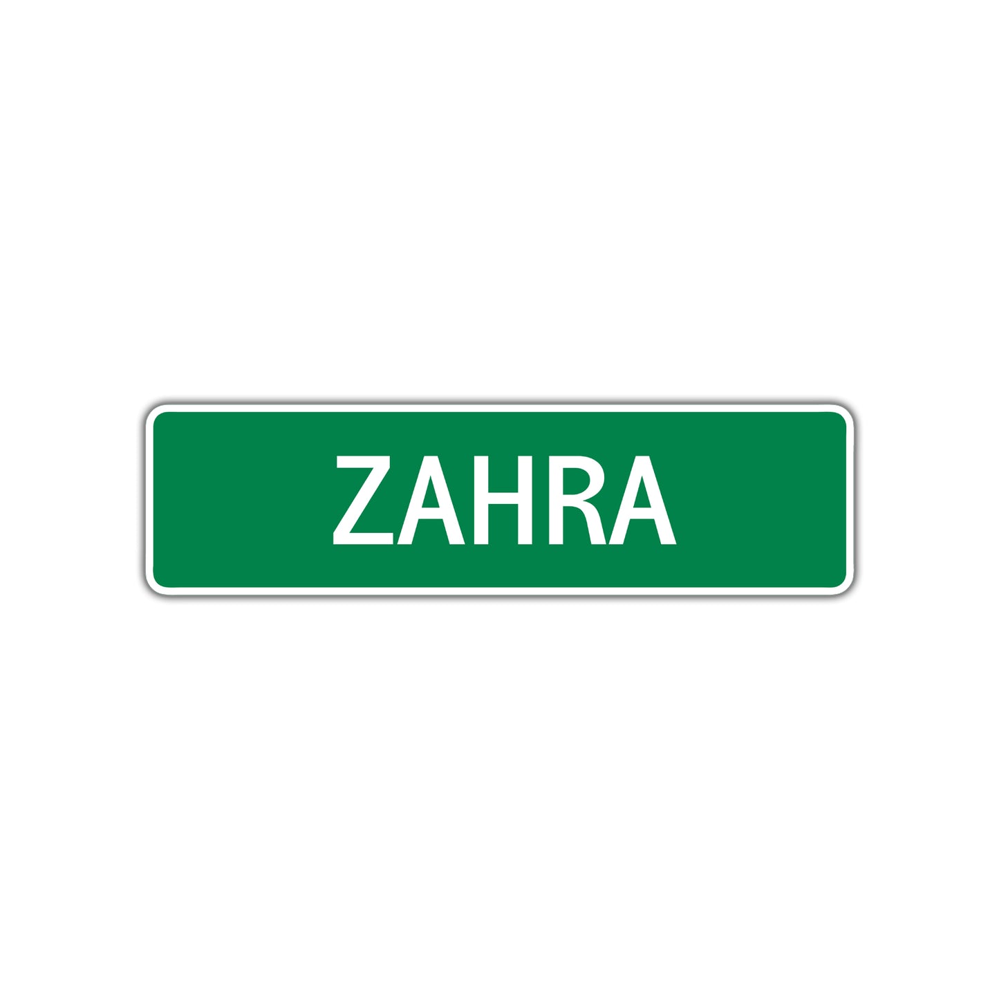 Zahra Street Sign Plate