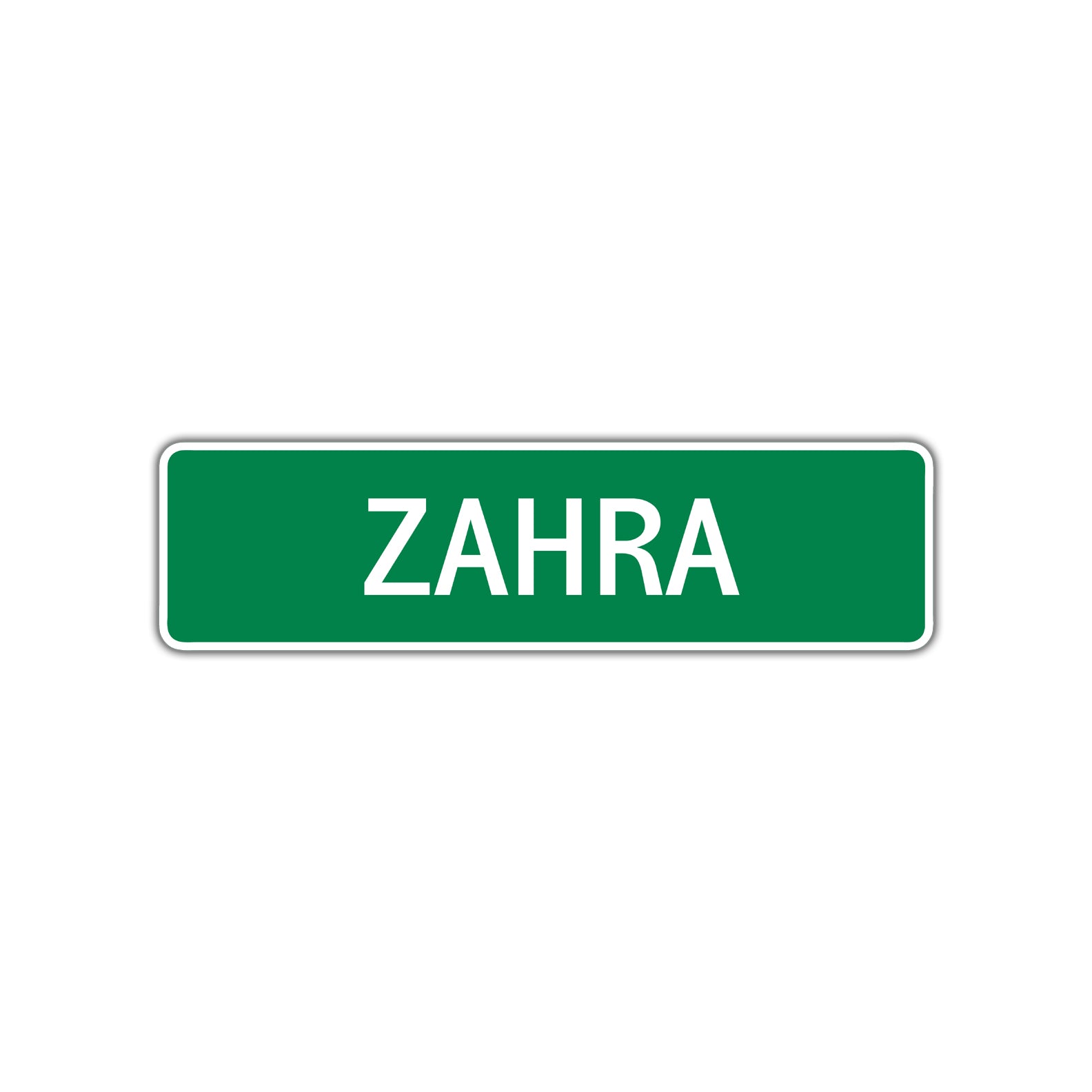 Zahra Street Sign Plate