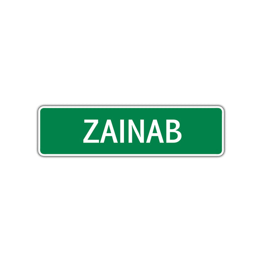 Zainab Street Sign