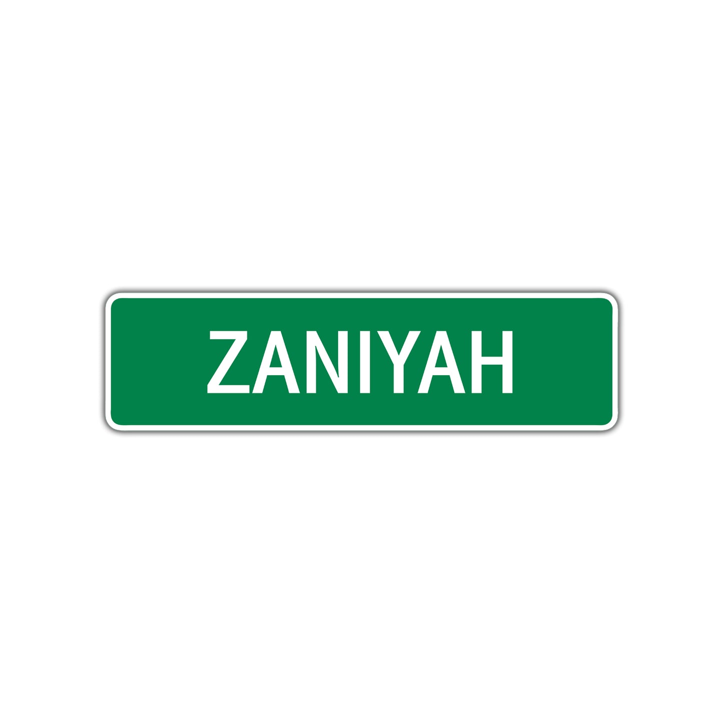 Zaniyah Street Sign