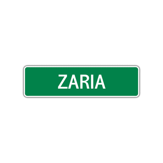 Zaria Street Sign