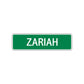 Zariah Street Sign Plate