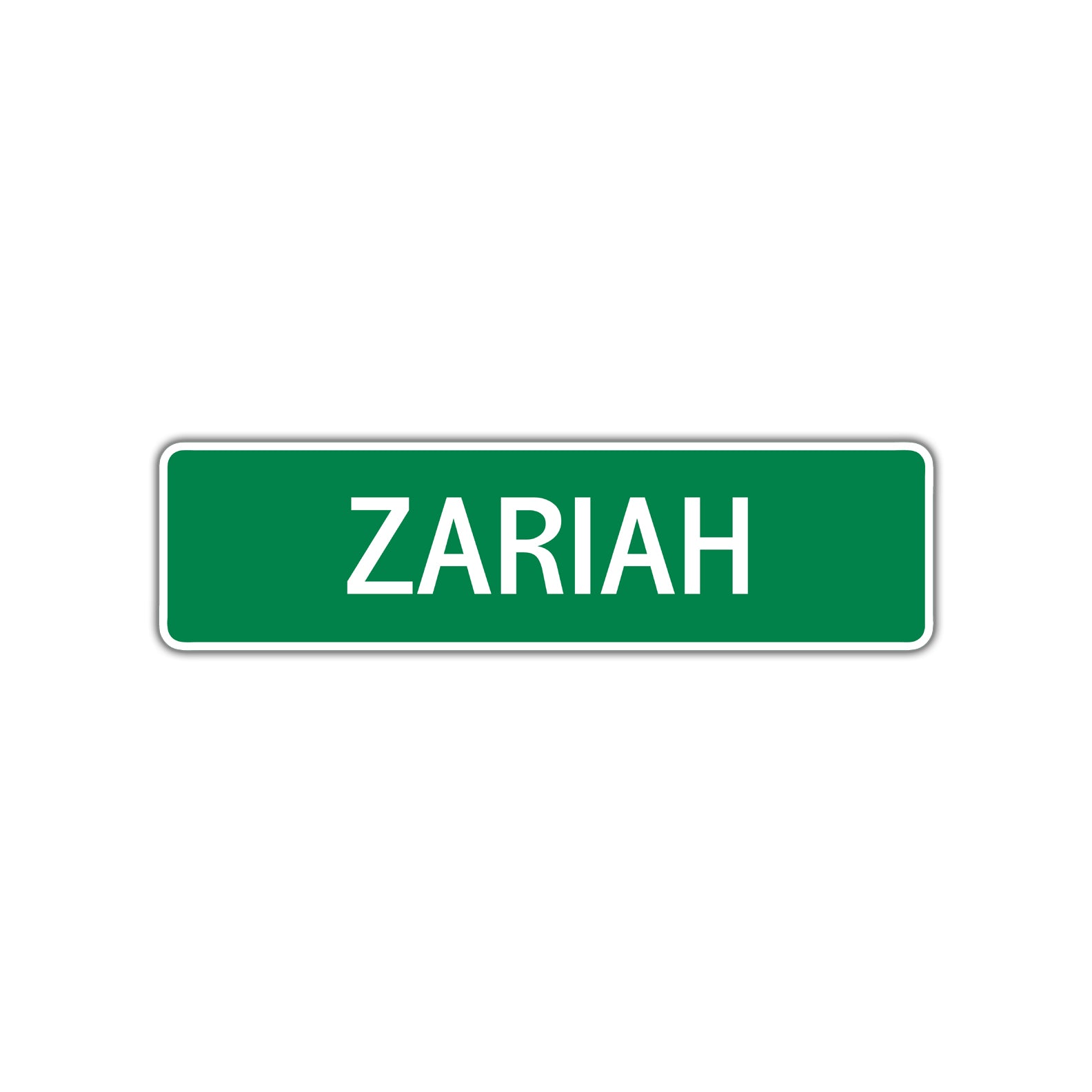 Zariah Street Sign Plate