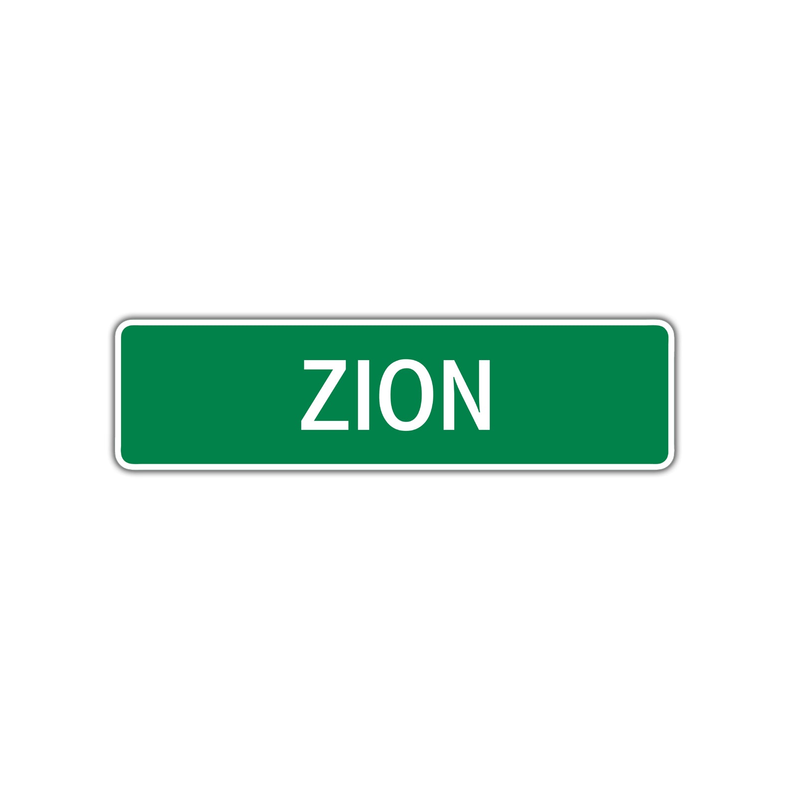 Zion Street Sign