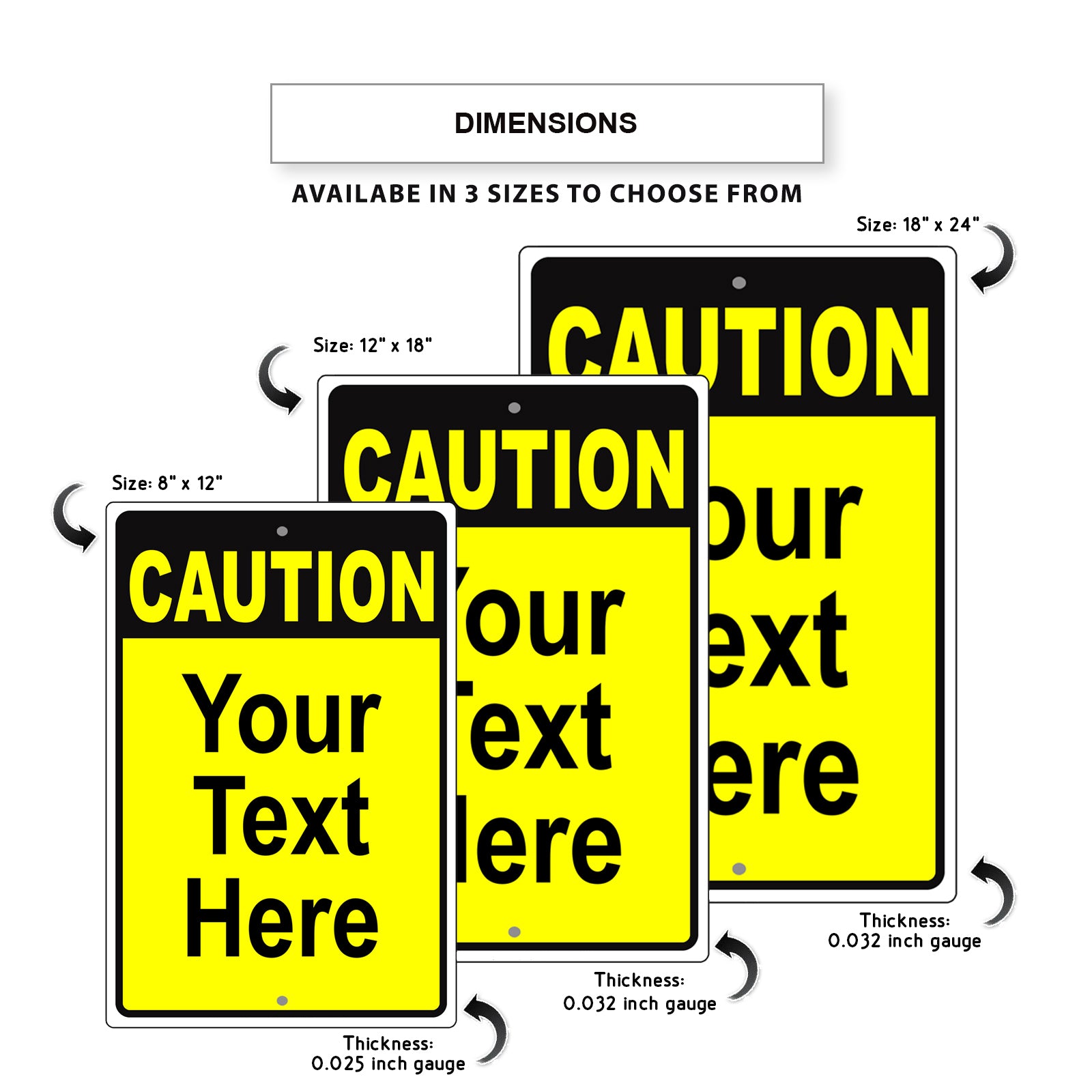 Caution Your Text Here Sign