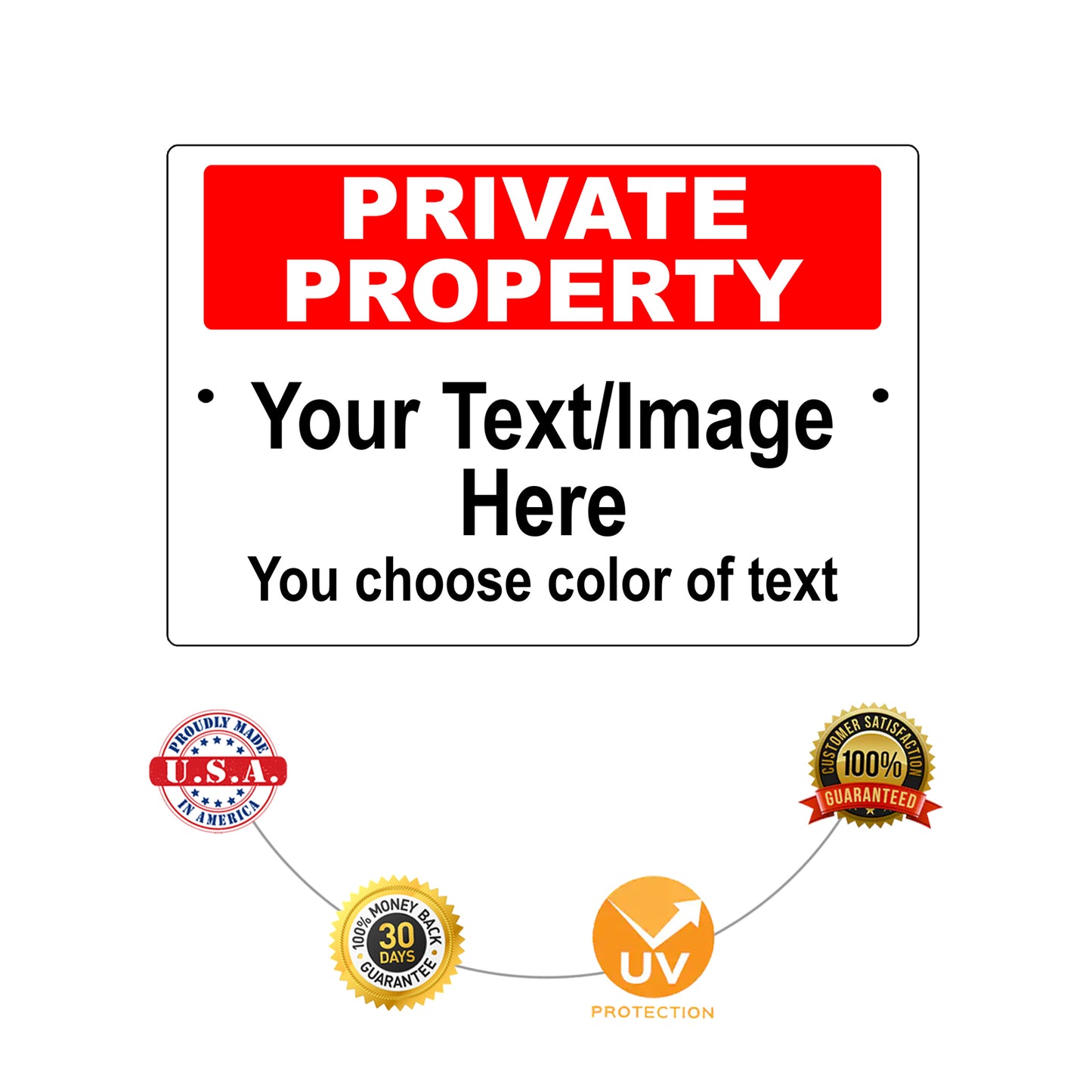 Private Property Text Your Own Signs