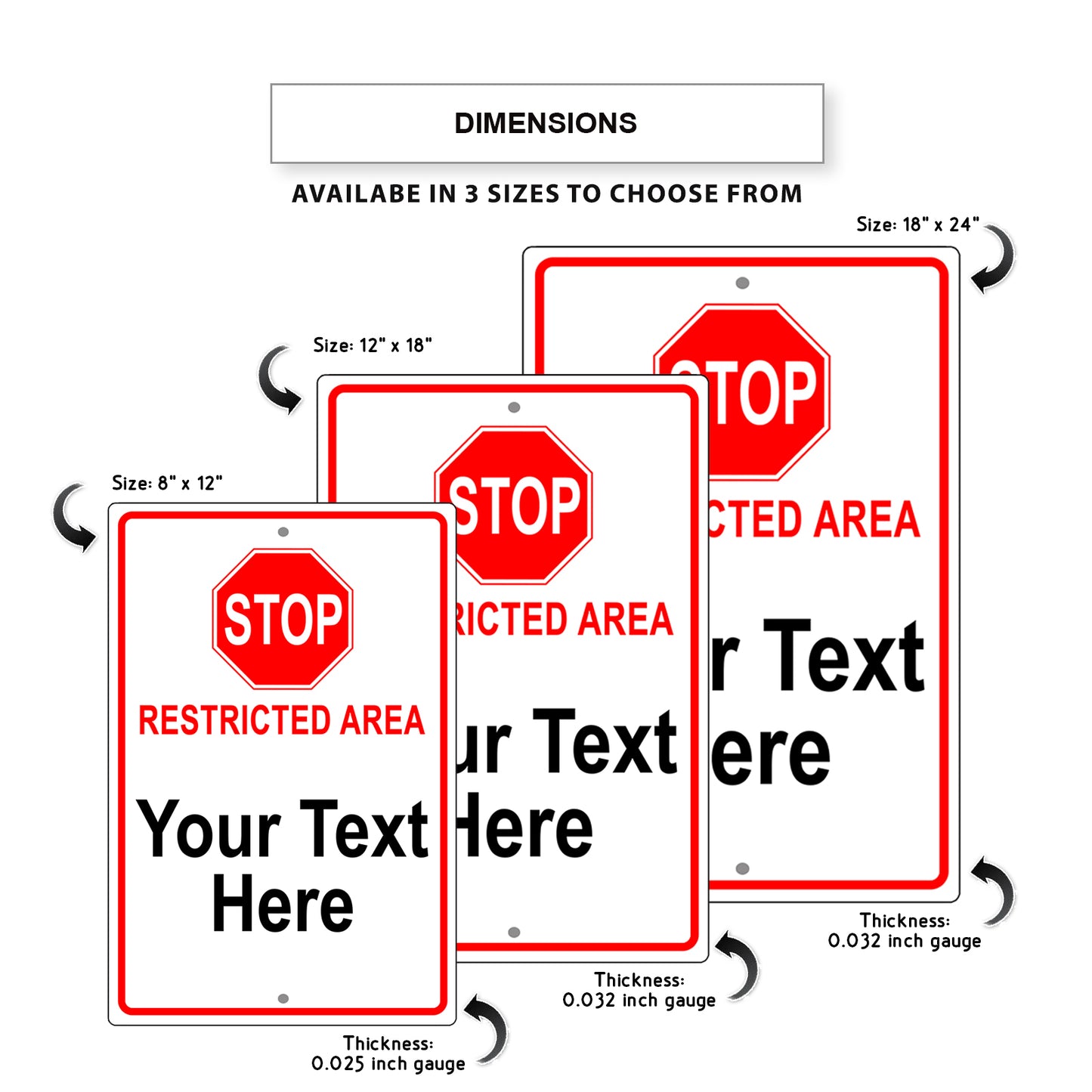 Stop Restricted Area Sign