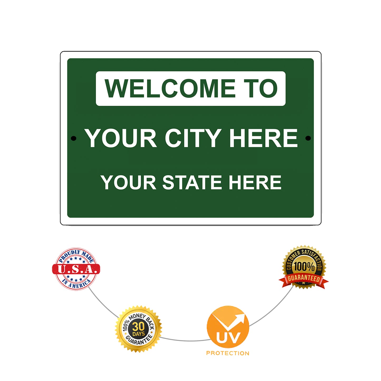 Welcome To Your City Here Your State Here Sign