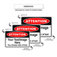 Attention Your Text / Image Here You Chose Color Of Text Sign
