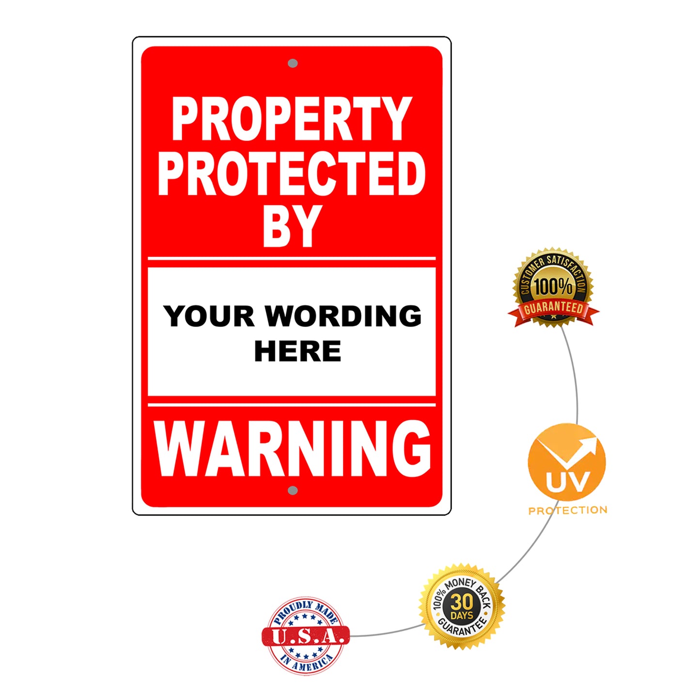 Property Protected By Your Wording Here Sign