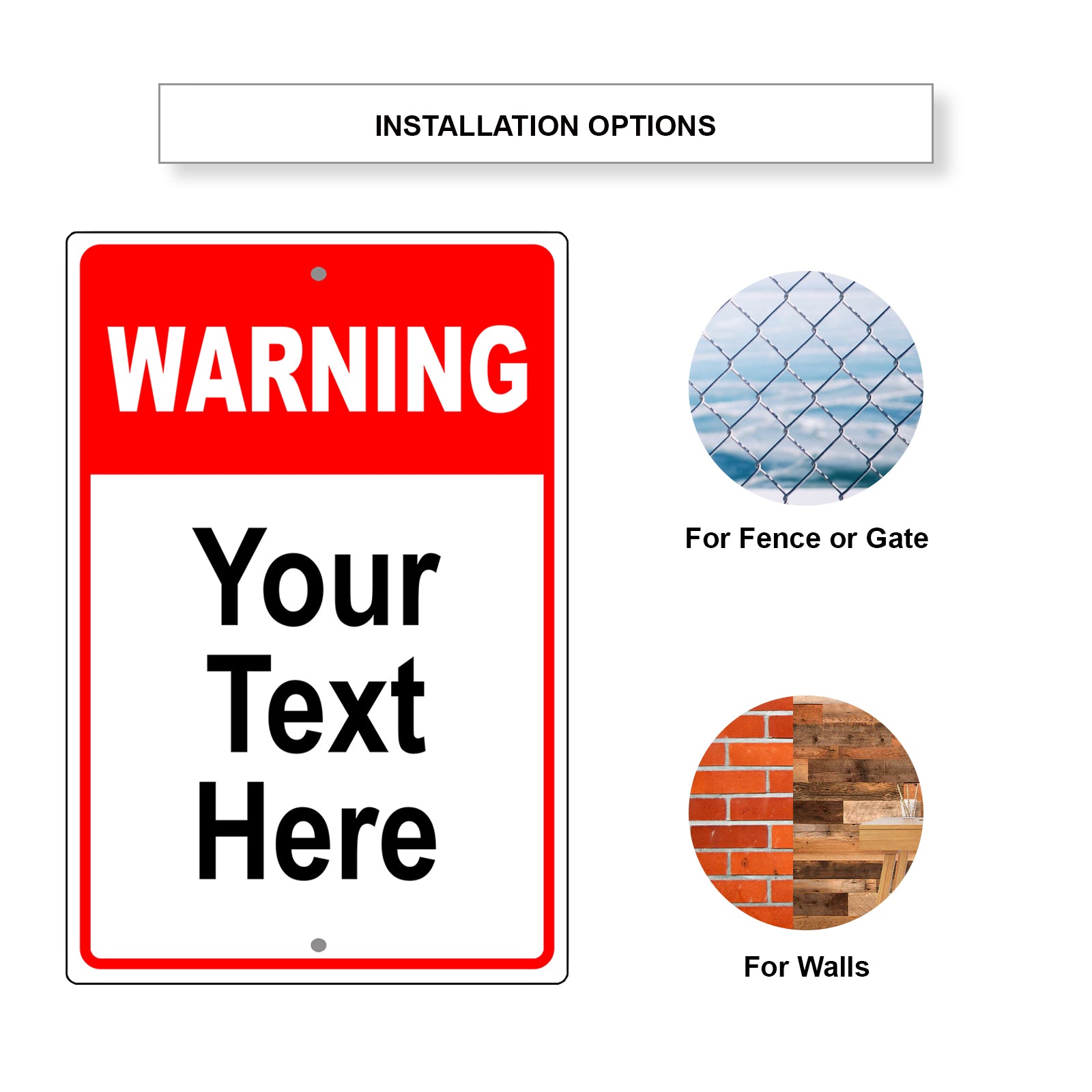 Warning Your Text Here Sign