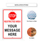 Stop Restriced Area Your Message Here Sign