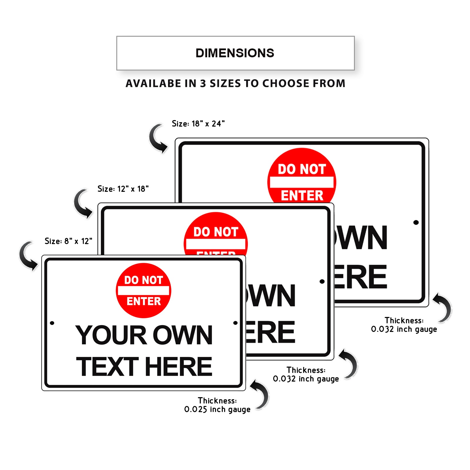 Do Not Enter Your Own Text Here Sign
