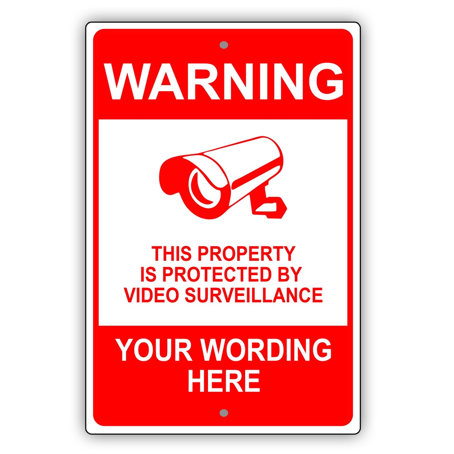 Warning This Property Is Procted By Video Surveillance Sign