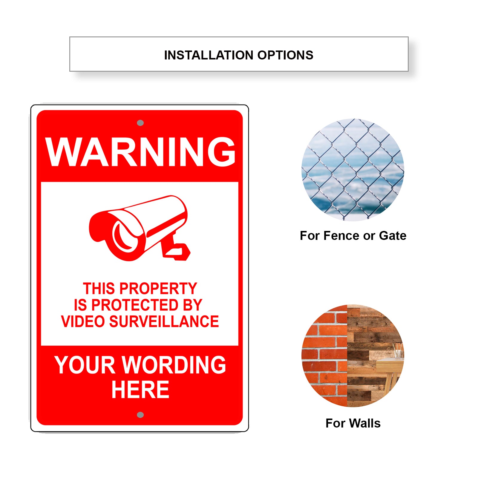 Warning This Property Is Procted By Video Surveillance Sign