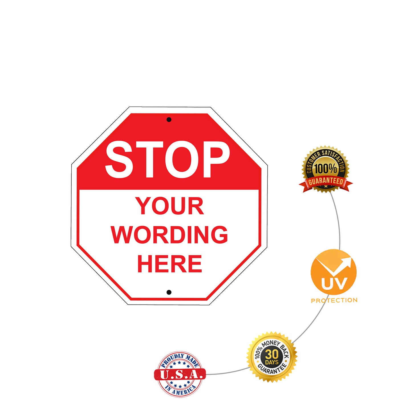 Stop Your Wording Here Sign