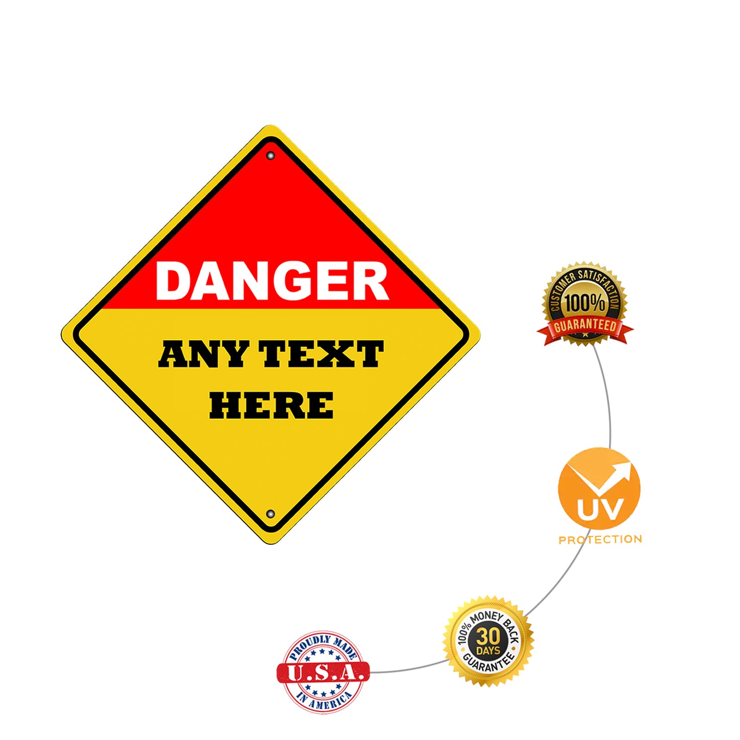 Danger Any Text Here Sign