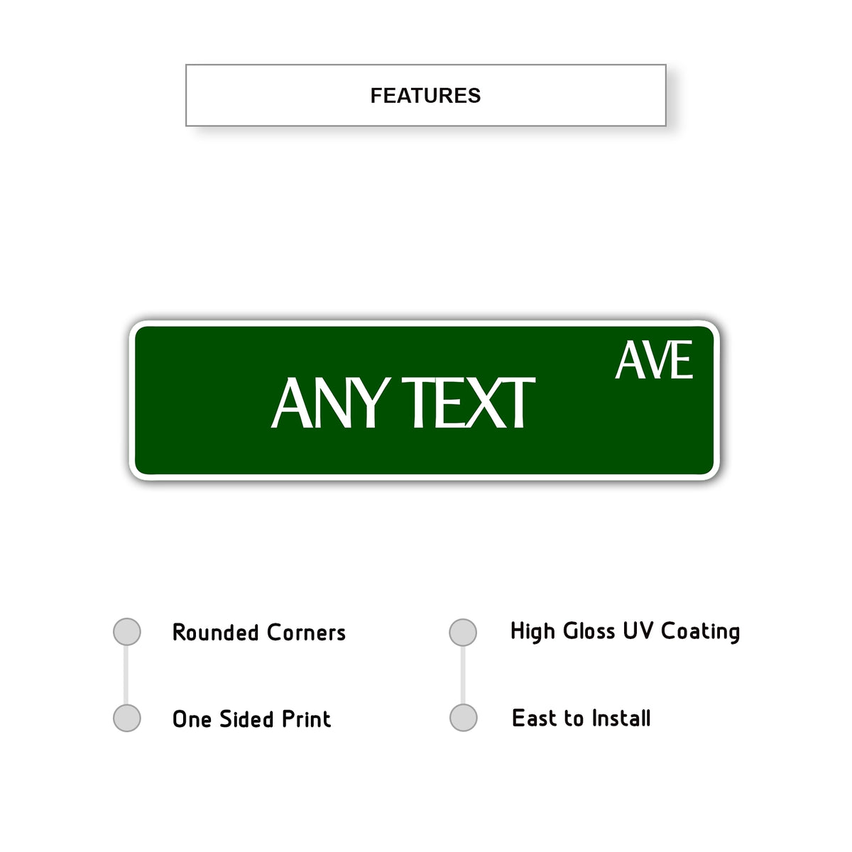 Any Text Ave Sign – Sign Fever