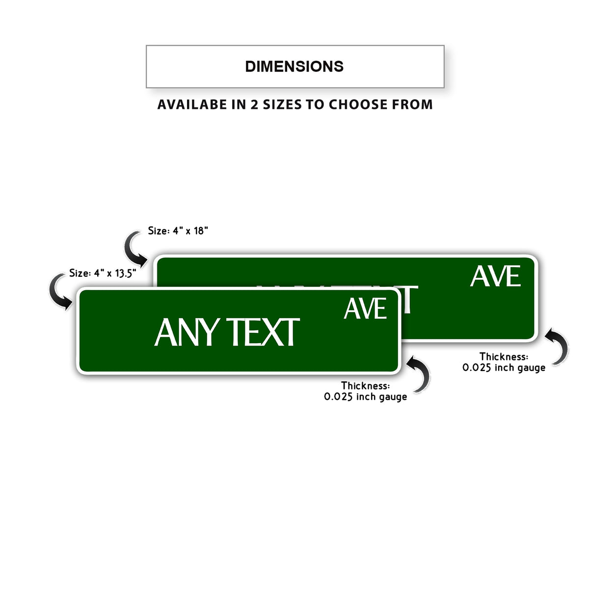 Any Text Ave Sign – Sign Fever