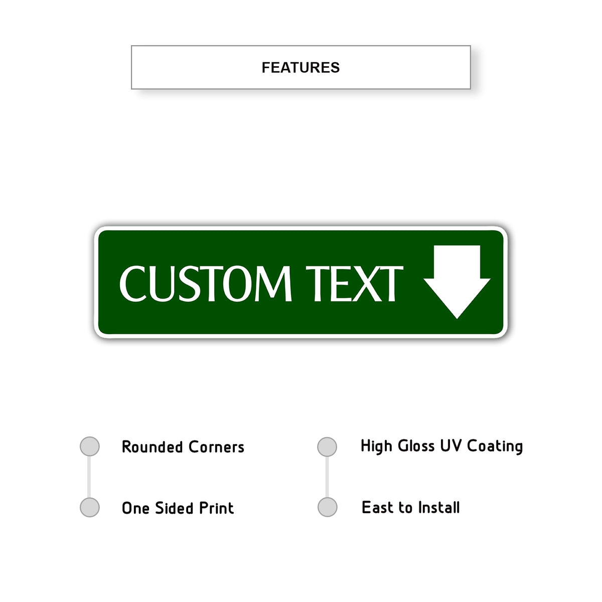 Custom Text Down Arrow Direction Sign – Sign Fever