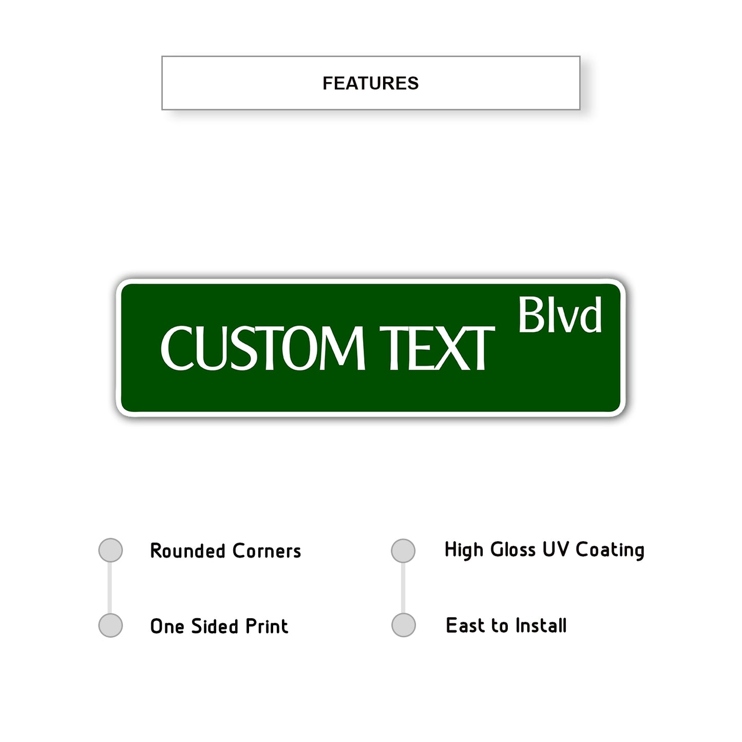 Custom Text Blvd Sign