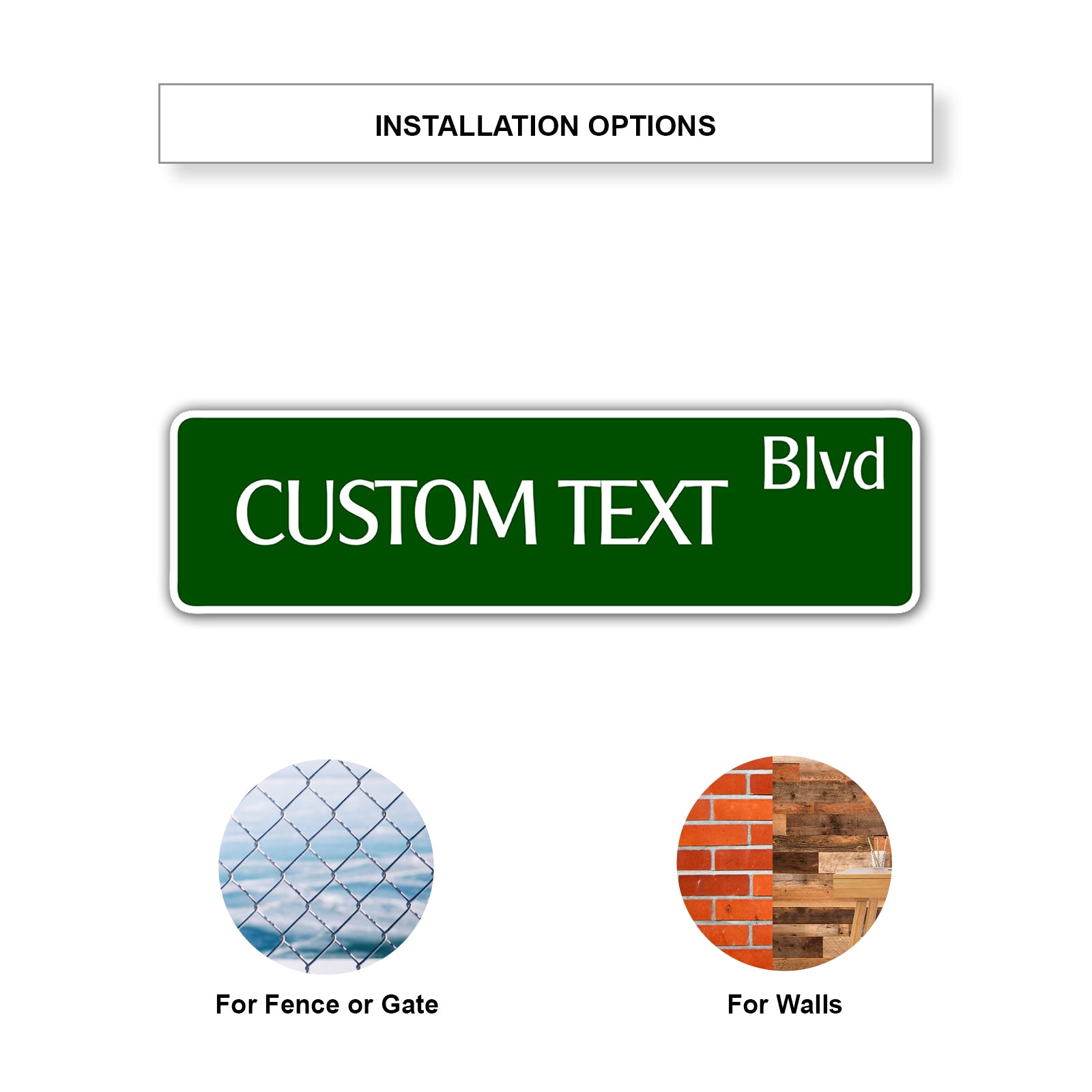 Custom Text Blvd Sign
