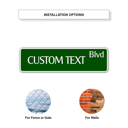 Custom Text Blvd Sign