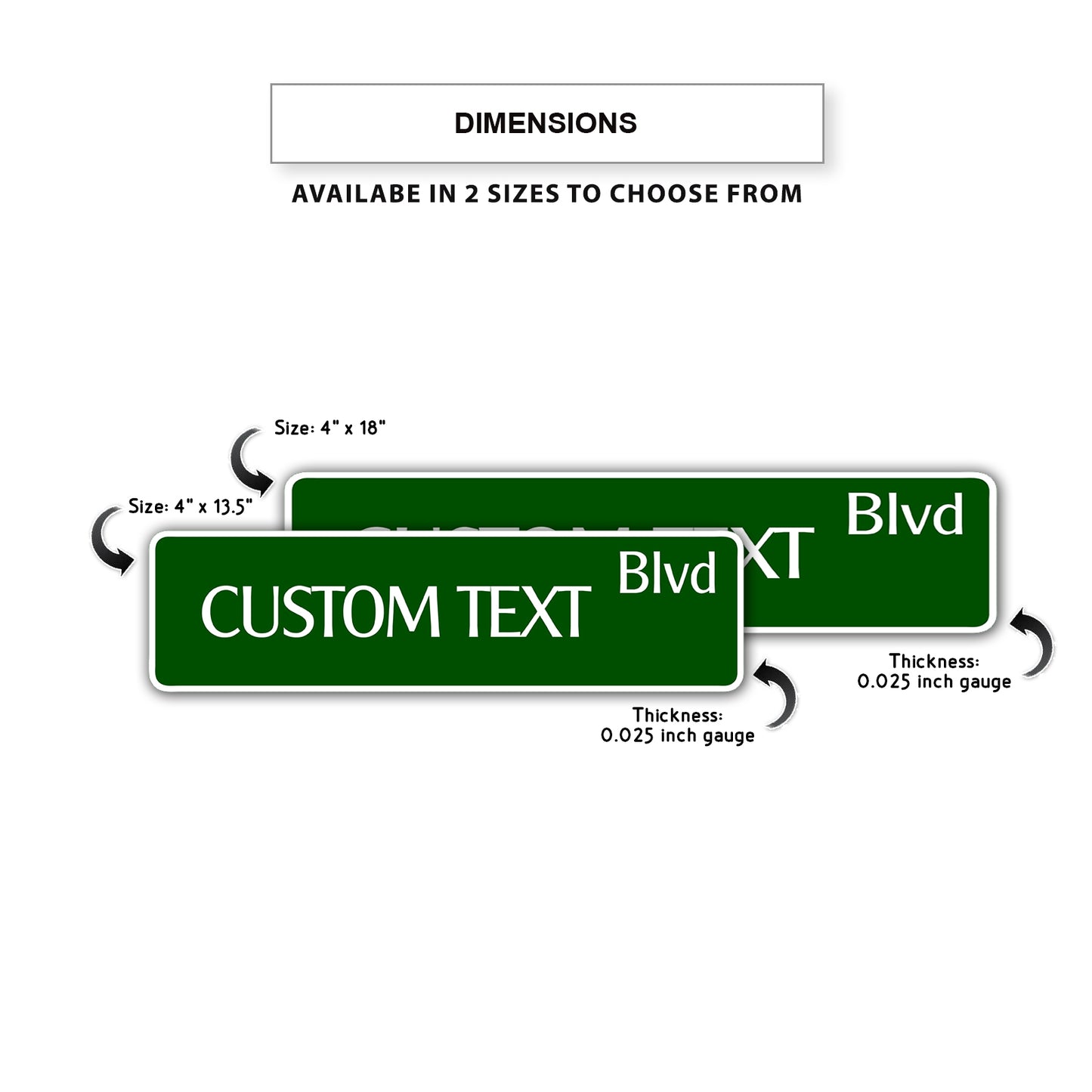 Custom Text Blvd Sign