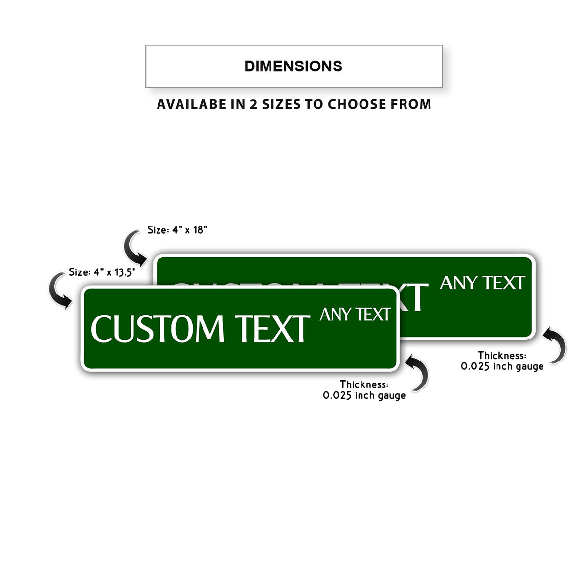 Custom Text Any Text Sign – Sign Fever