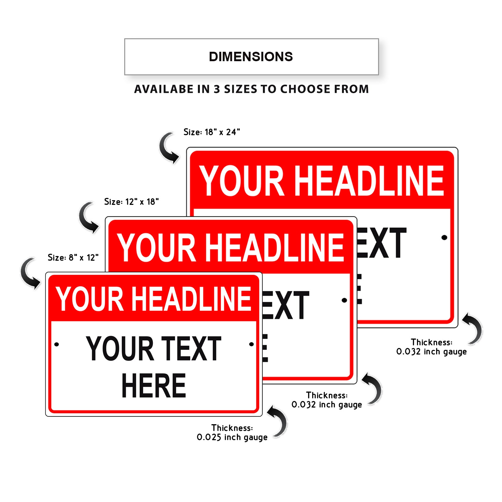 Your Headline Your Text Here Sign