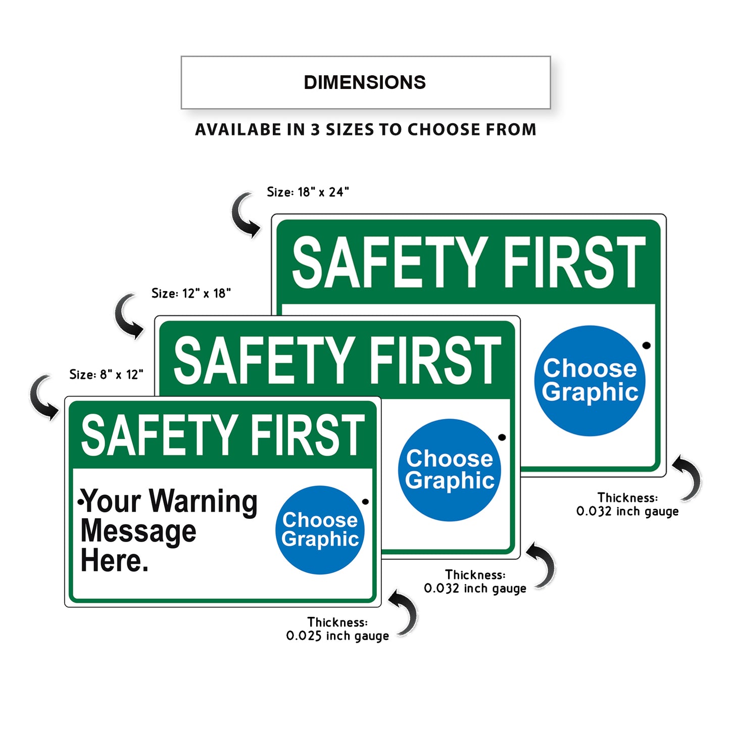 Safety First Your Warning Message Here Sign