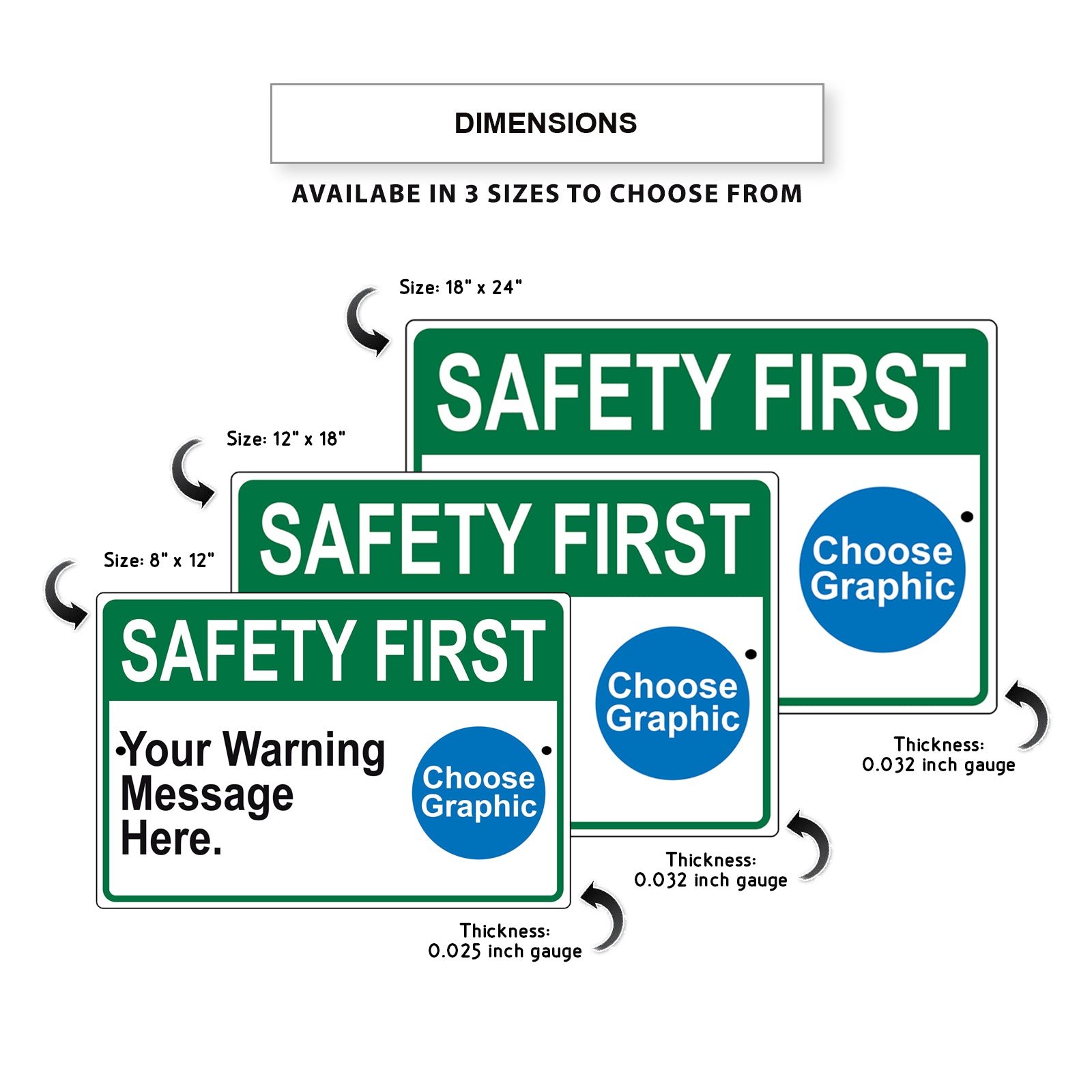 Safety First Your Warning Message Here Sign