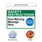 Safety Instructions Your Warning Message Here Sign