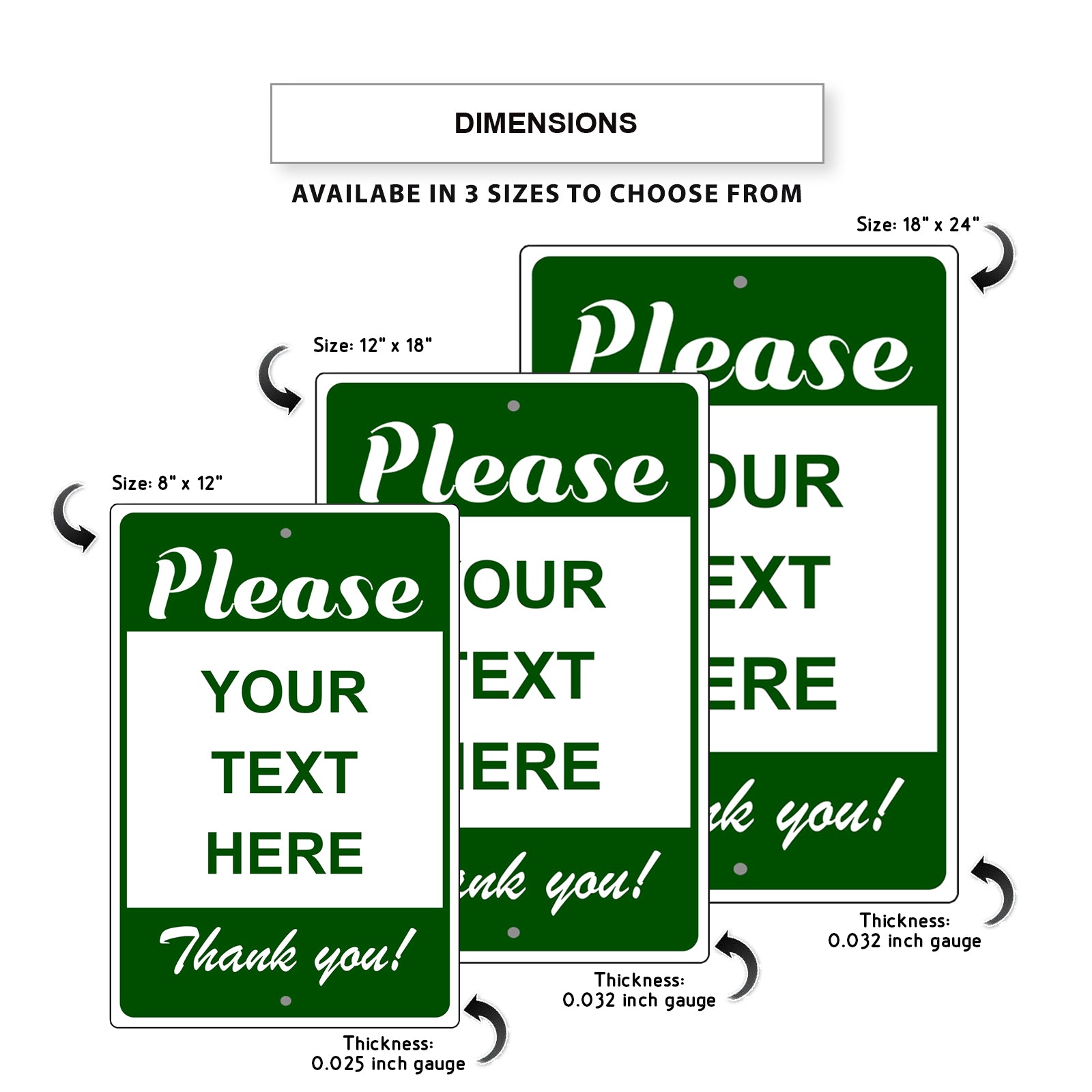 Please Your Text Here Thank You Sign