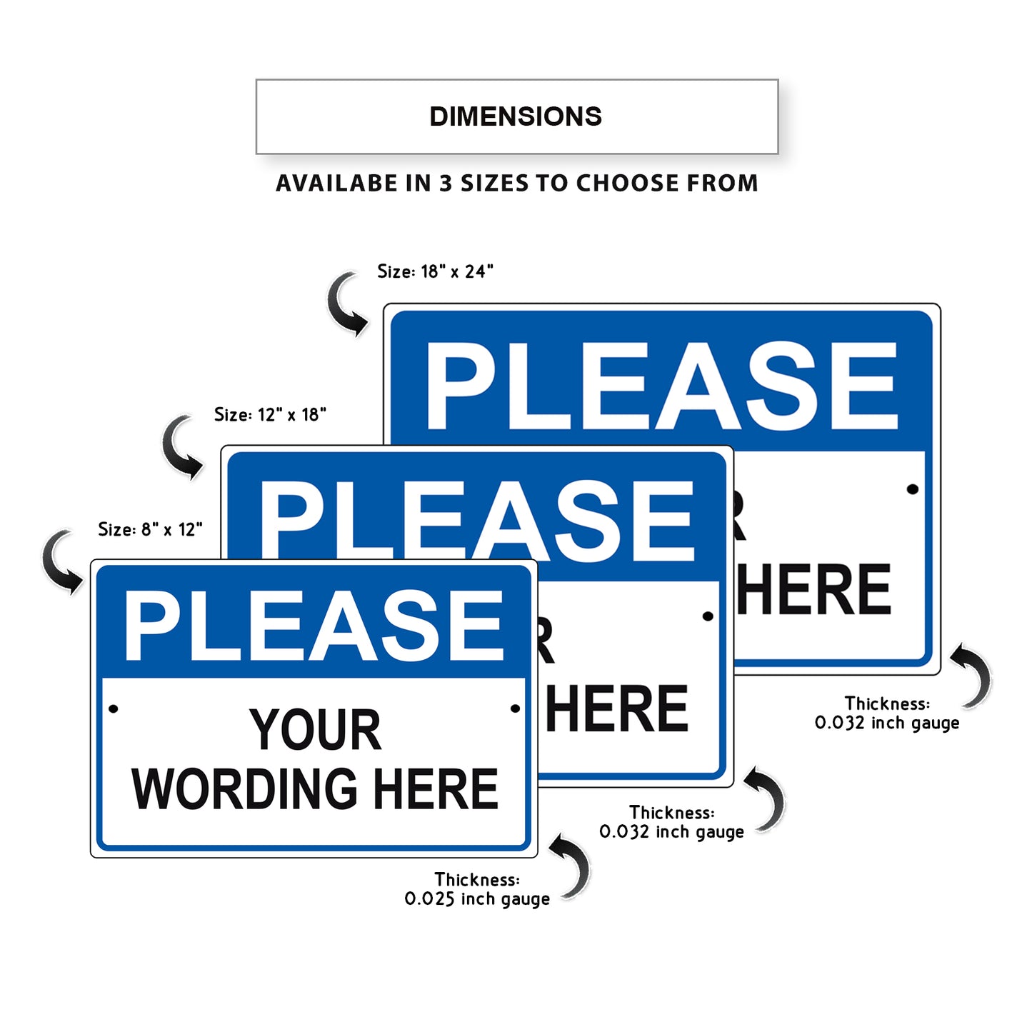 Please You Wording Here Sign