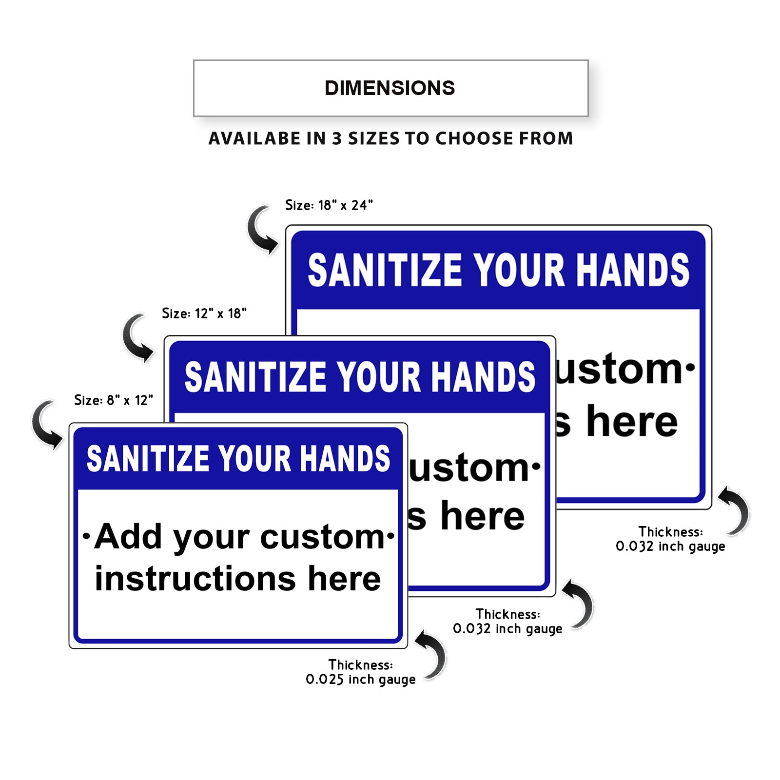 Sanitize Your Hands Sign