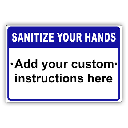 Sanitize Your Hands Sign