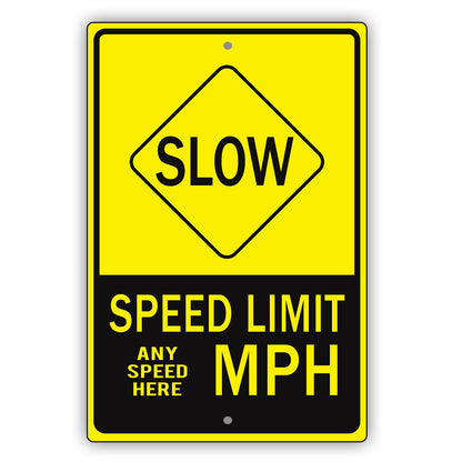 Slow Speed Limit MPH Sign