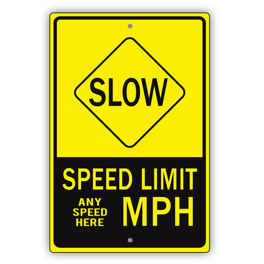 Slow Speed Limit MPH Sign