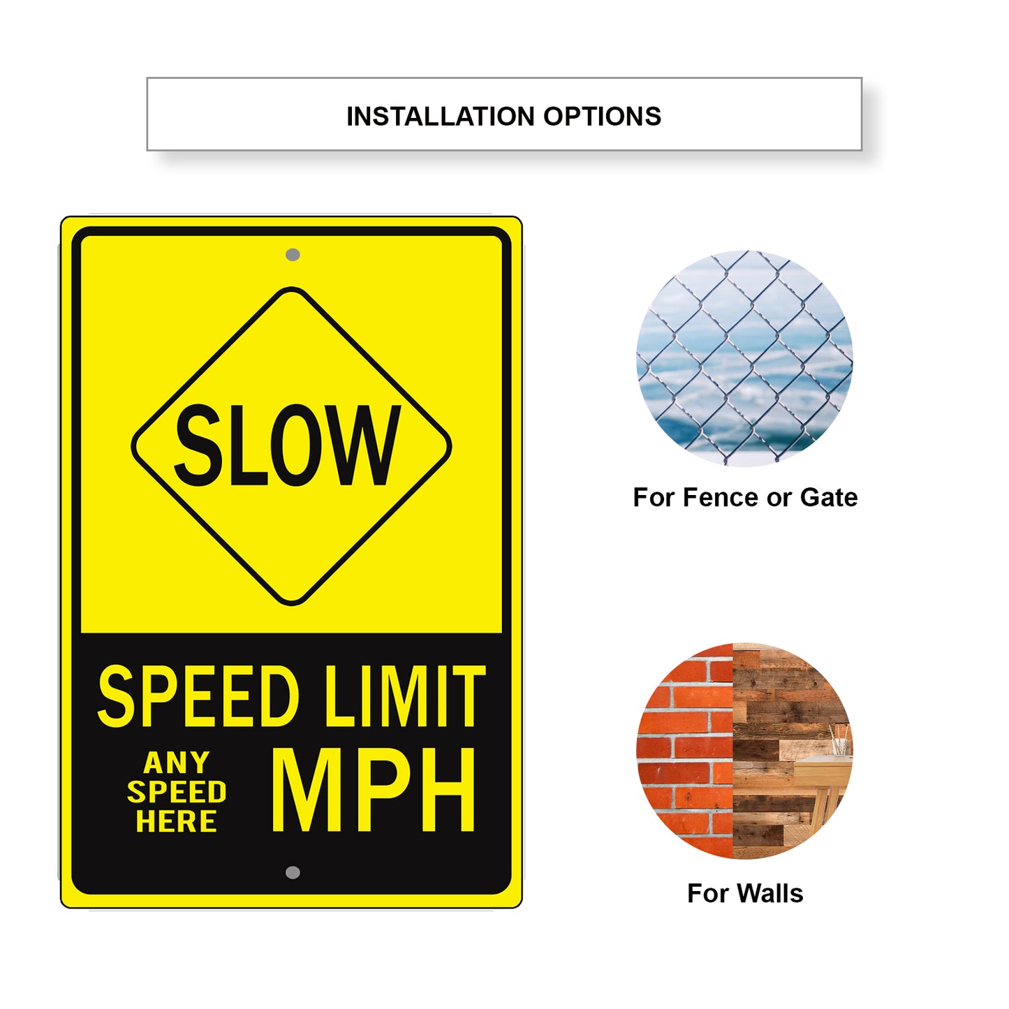 Slow Speed Limit MPH Sign