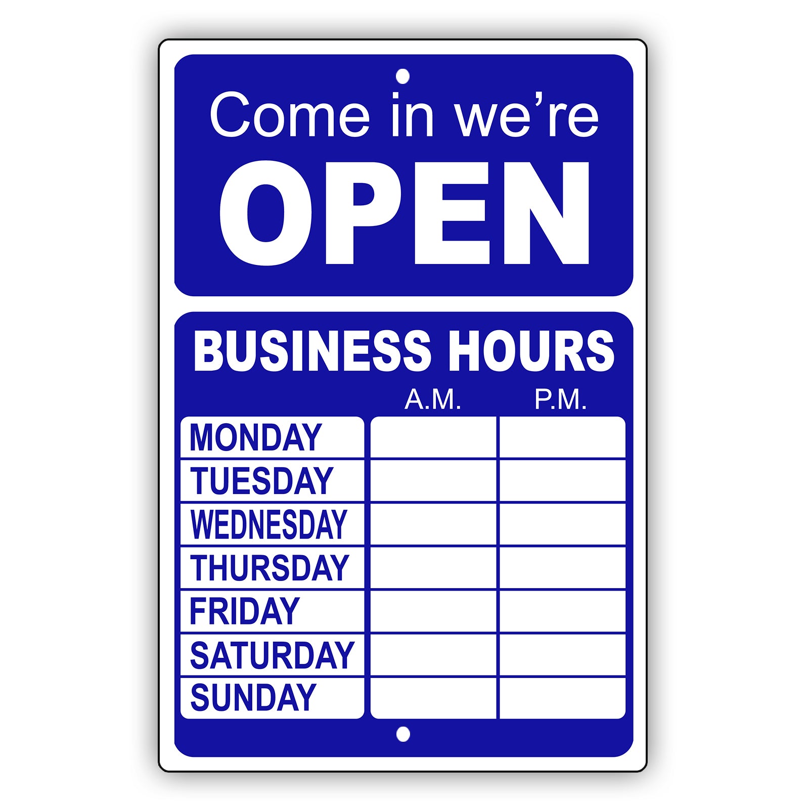 Come In We're Open Sign
