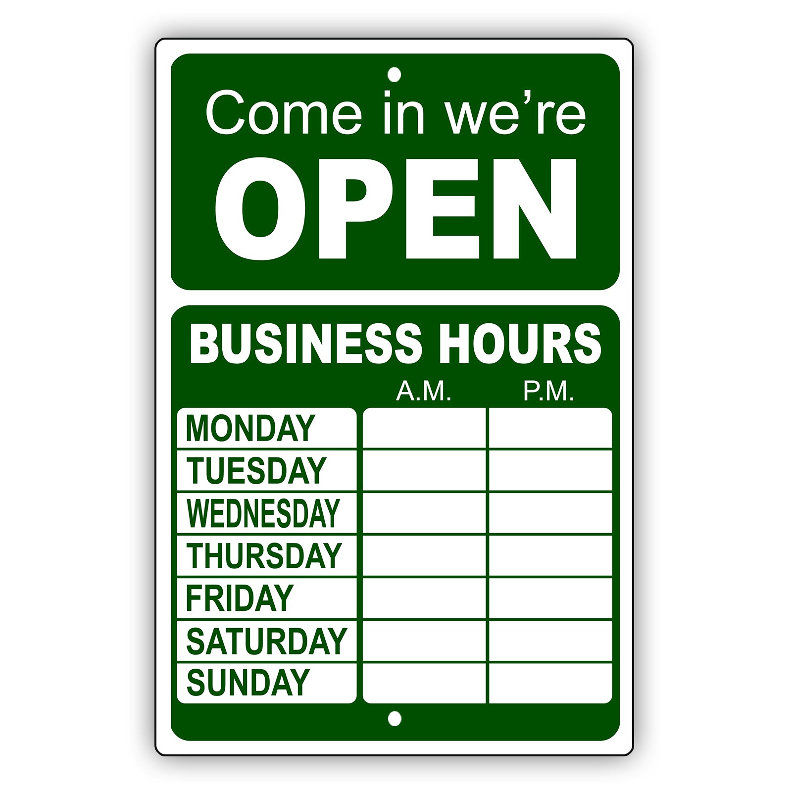 Come In We're Open Sign