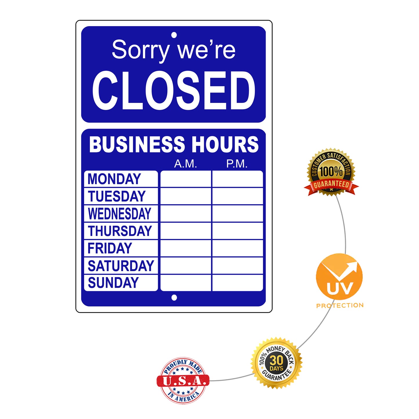 Sorry We're Closed Sign