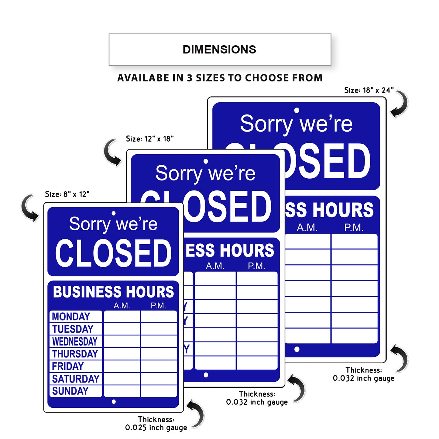 Sorry We're Closed Sign