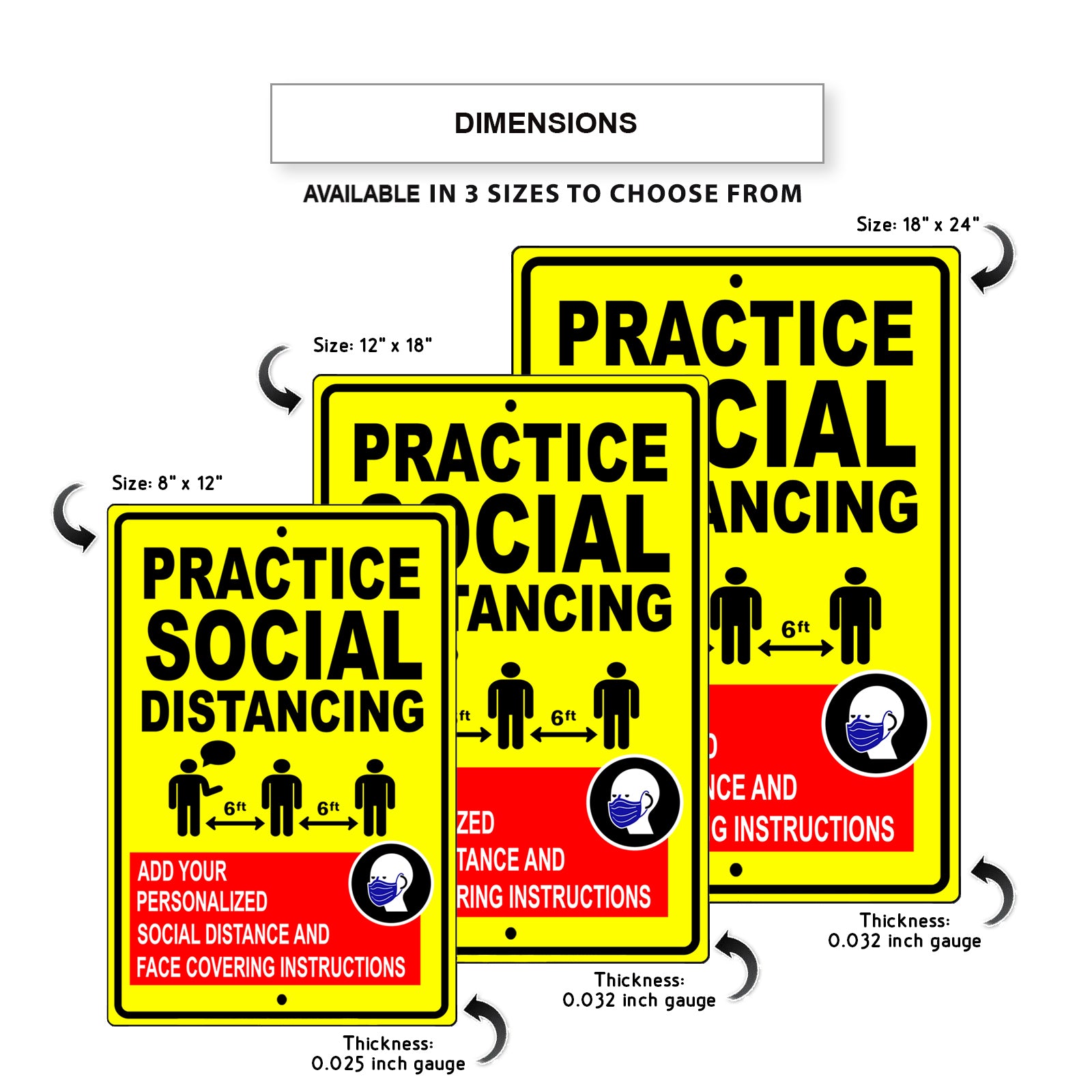 Practice Social Distancing Sign