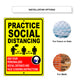 Practice Social Distancing Sign