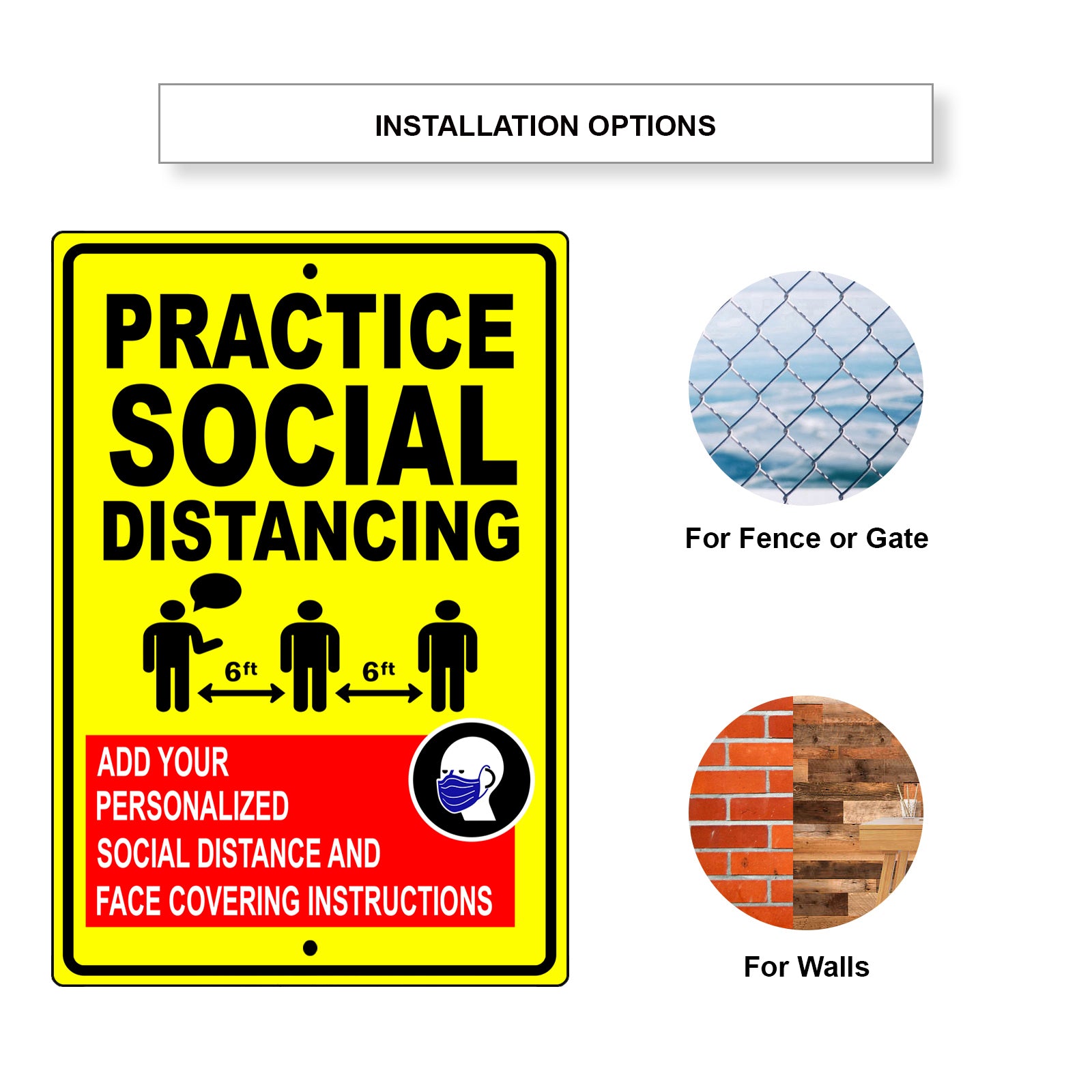 Practice Social Distancing Sign