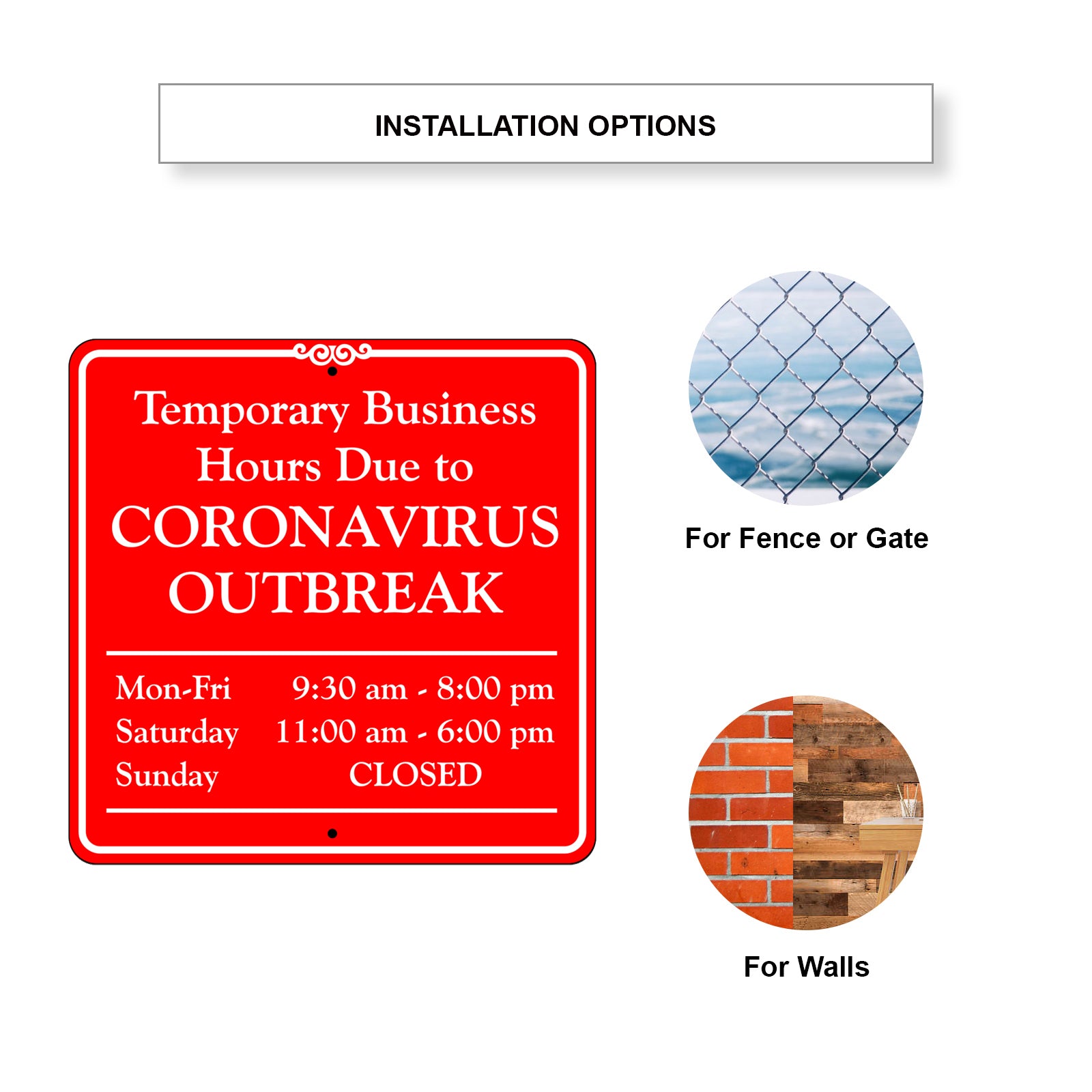 Corona Virus Out Break Sign