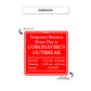 Corona Virus Out Break Sign